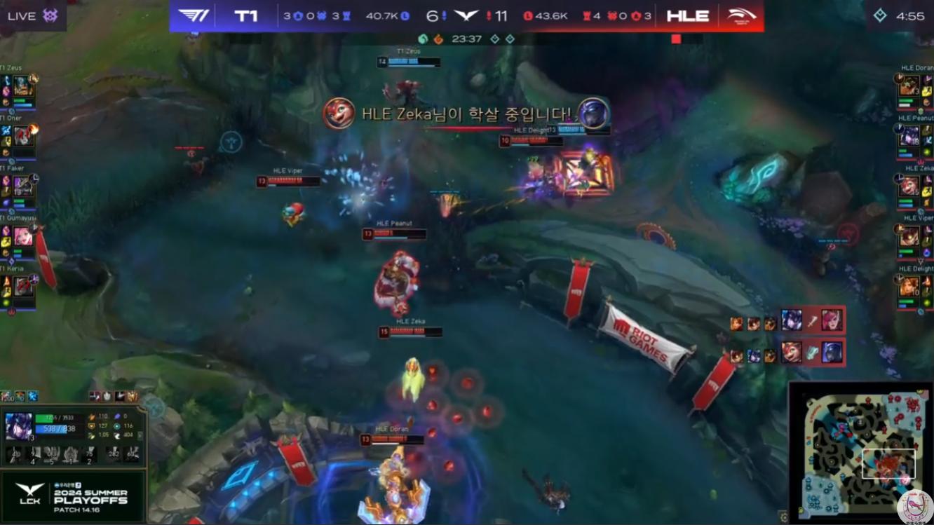 纯粹浪费Faker?T1搞笑阵容HLE轻松2比0拿到赛点!